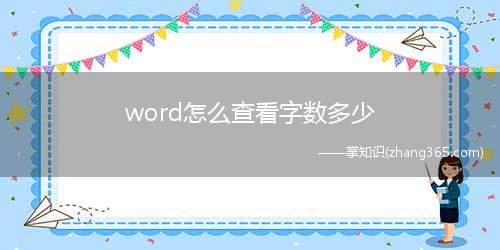 word怎么查看字数多少(word统计字数的方法)