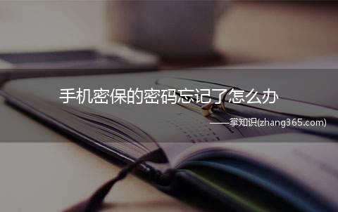 手机密保的密码忘记了怎么办(解决忘记手机密码的方法)