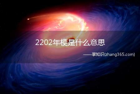 2202年梗是什么意思(2202年梗意思介绍)