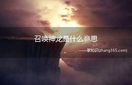 召唤神龙是什么意思(召唤神龙梗的意思含义介绍)