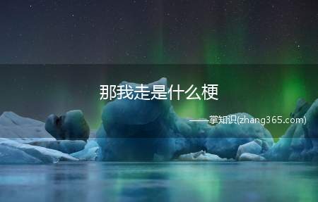 那我走是什么梗(那我走梗的意思、含义、出处介绍)