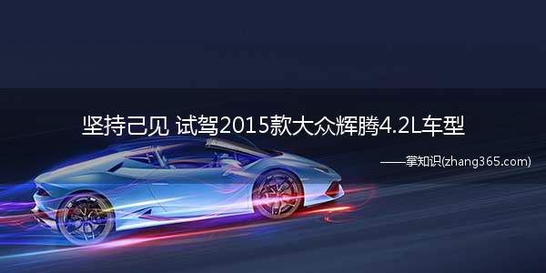 坚持己见 试驾2015款大众辉腾4.2L车型(驾乘品质高2015款辉腾的4)