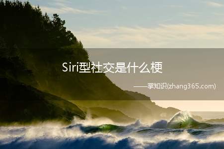 Siri型社交是什么梗(Siri型社交意思、含义、出处介绍)