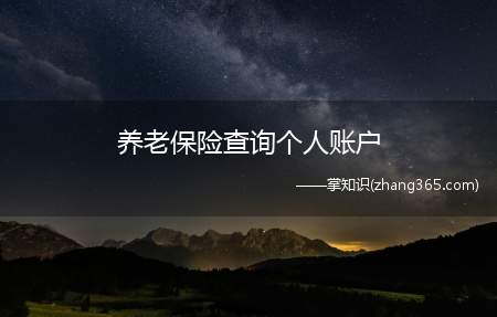 养老保险查询个人账户(个人养老金账户余额怎么查)