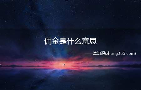 佣金是什么意思(商业活动中的佣金是什么)