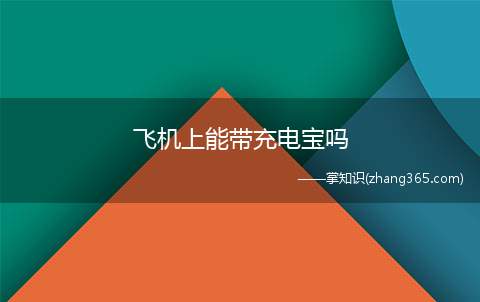 飞机上能带充电宝吗(坐飞机可以带充电宝,但是有相关要求)