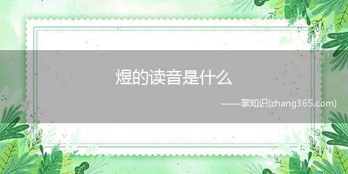 煜的读音是什么(读音是y,共13画,部首是火)