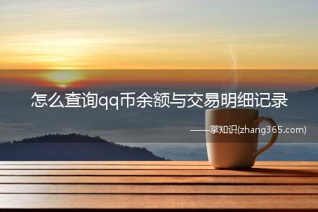 怎么查询qq币余额与交易明细记录(怎么查询QQ币余额和交易明细记录)