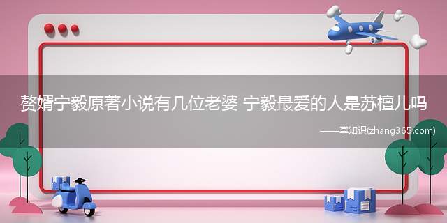 赘婿宁毅原著小说有几位老婆 宁毅最爱的人是苏檀儿吗
