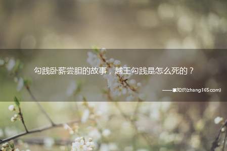 勾践卧薪尝胆的故事,越王勾践是怎么死的?