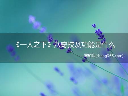 《一人之下》八奇技及功能是什么(国漫一人之下含金量最高的打斗无非)