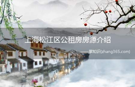 上海松江区公租房房源介绍(松江公租房房源简介)