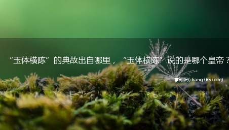 “玉体横陈”的典故出自哪里，“玉体横陈”说的是哪个皇帝？
