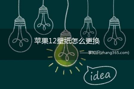 苹果12壁纸怎么更换(苹果12怎么换壁纸)