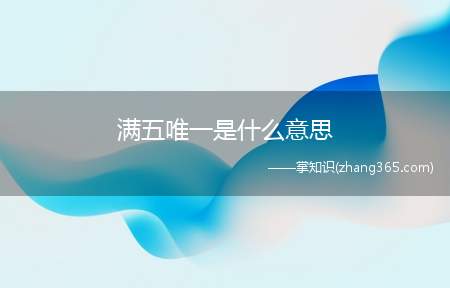 满五唯一是什么意思(房产税试点于2012年开始推行)
