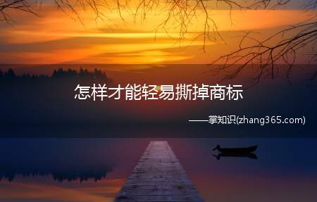 怎样才能轻易撕掉商标(带胶的商标怎么弄下来)