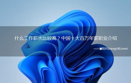 什么工作薪水比较高?中国十大百万年薪职业介绍