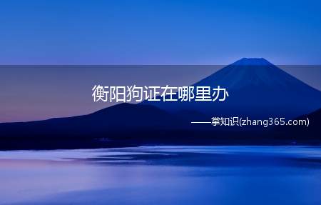 衡阳狗证在哪里办(衡阳市公安机关首批养犬登记便民指定单位名单)