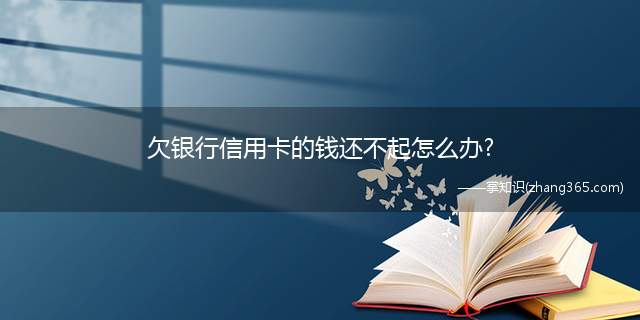 欠银行信用卡的钱还不起怎么办?