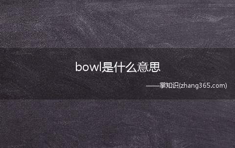 bowl是什么意思(bowl可以用作名词和动词,可以翻译为碗、一碗东西)