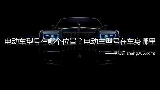 电动车型号在哪个位置?电动车型号在车身哪里