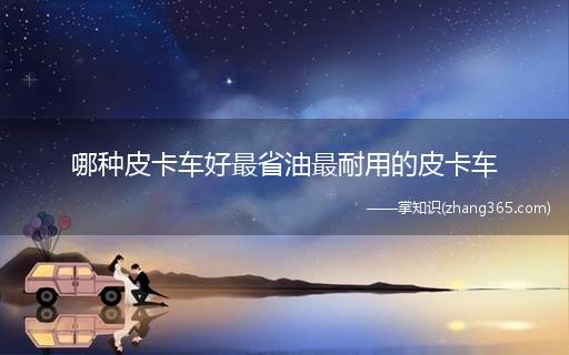 哪种皮卡车好最省油最耐用的皮卡车(最省油最耐用的皮卡推荐)