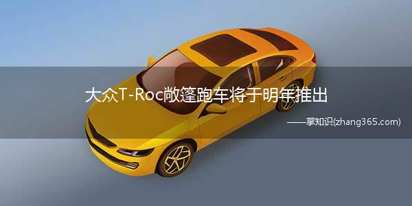 大众T-Roc敞篷跑车将于明年推出(大众汽车正在发展成为一个SUV品牌)