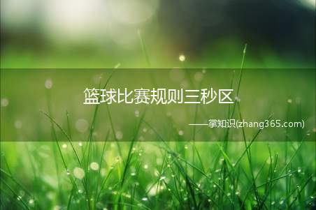 篮球比赛规则三秒区(什么是三秒区三秒违例分为防守三秒和进攻三秒两种)