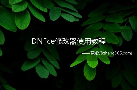 DNFce修改器使用教程