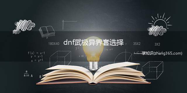 dnf武极异界套选择