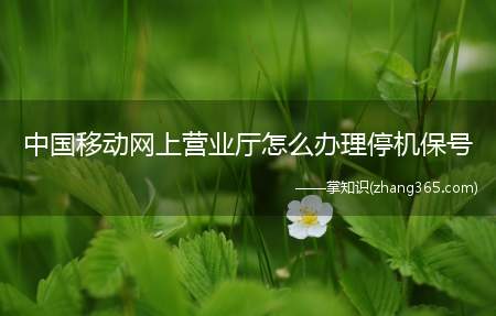 中国移动网上营业厅怎么办理停机保号