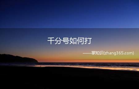 千分号如何打