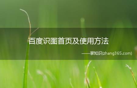 百度识图首页及使用方法(互联网找一张图片或相关的图片)