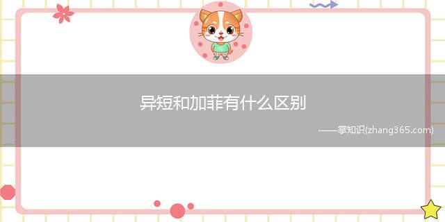 异短和加菲有什么区别