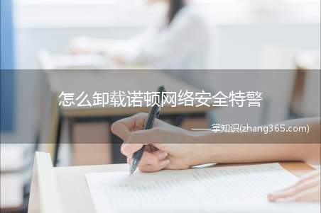怎么卸载诺顿网络安全特警