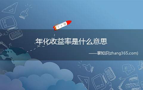 年化收益率是什么意思(年化收益率什么意思)