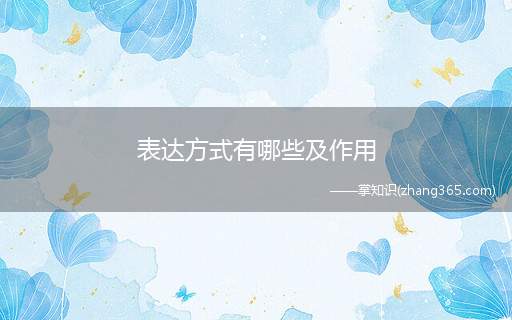 表达方式有哪些及作用