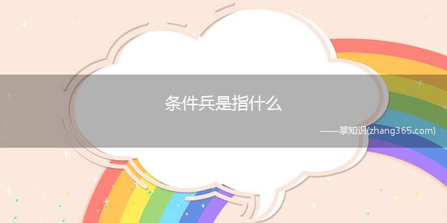 条件兵是指什么