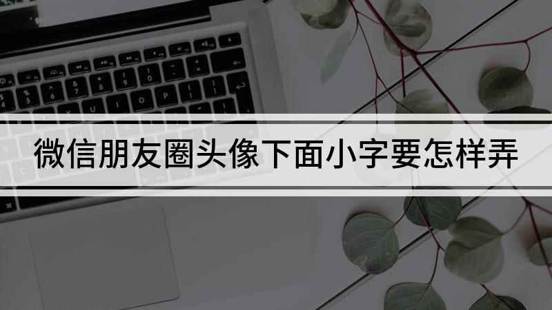 微信朋友圈头像下面小字要怎样弄(OPPO A11,适用系统:colorOS 6)