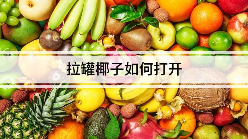 拉罐椰子如何打开(易拉罐椰子怎么开拉环椰子的打开窍门)