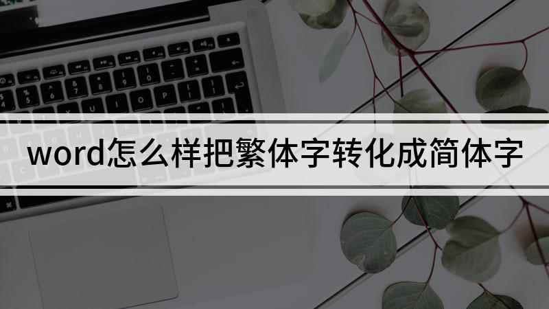 word怎么样把繁体字转化成简体字(演示机型:Surface Go 2,适用系统:Windows)