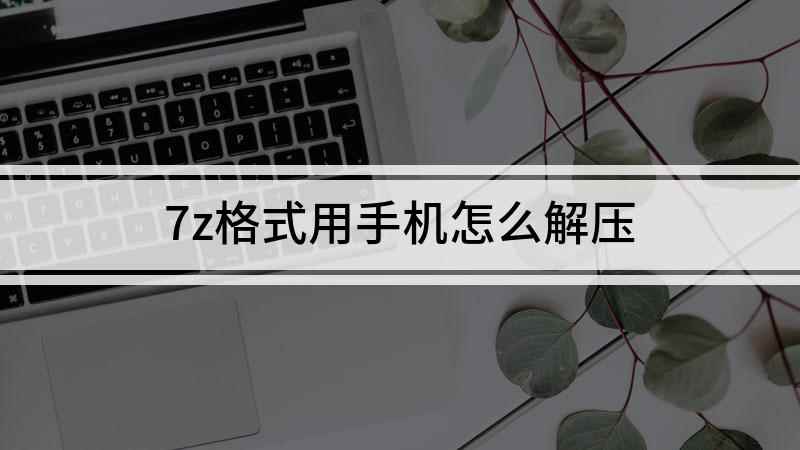 7z格式用手机怎么解压(Funtonch OS10演示机)