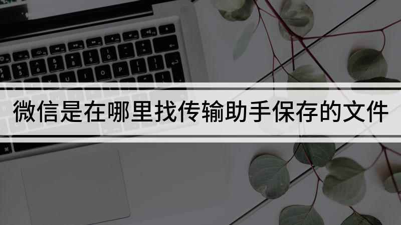 微信是在哪里找传输助手保存的文件(微信传输助手的文件保存在哪)
