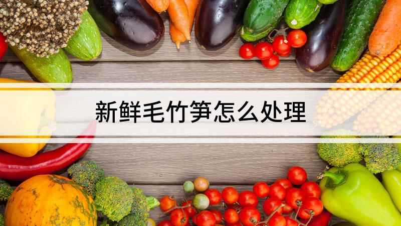 新鲜毛竹笋怎么处理(鲜竹笋怎样处理才可以食用)