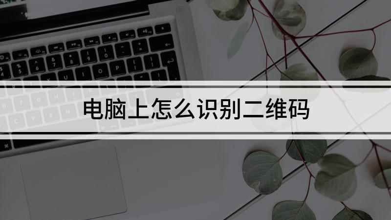 电脑上怎么识别二维码(用电脑识别二维码图片的方法)