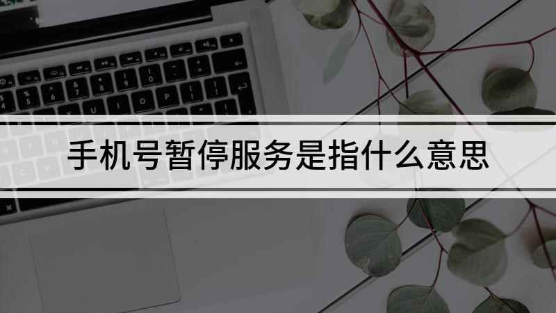 手机号暂停服务是指(手机号暂停服务意思,和解决此情况的方法)