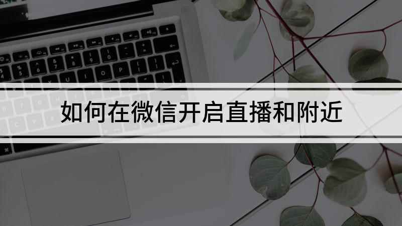 如何在微信开启直播和附近(iPhone12演示机)