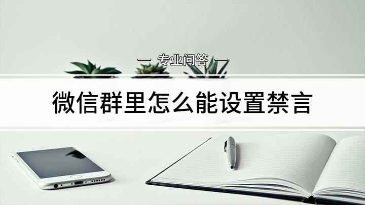 微信群里怎么能设置禁言(如何保持手机微信群里的安静)