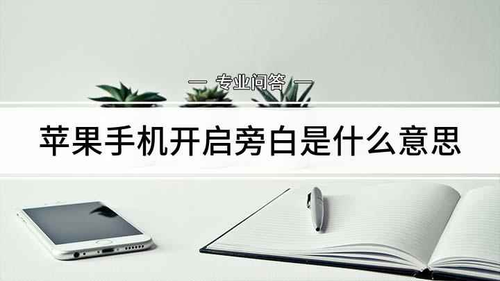 苹果手机开启旁白(苹果手机旁白是什么意思)