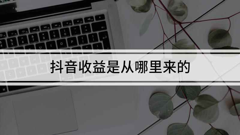 抖音收益是从哪里来的(本视频演示机型:红米 Note7 Pro)